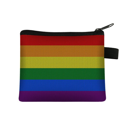 LGBT Rainbow Love Wins Coin Purse Money Bags Key Card Wallet Zipper Purses
