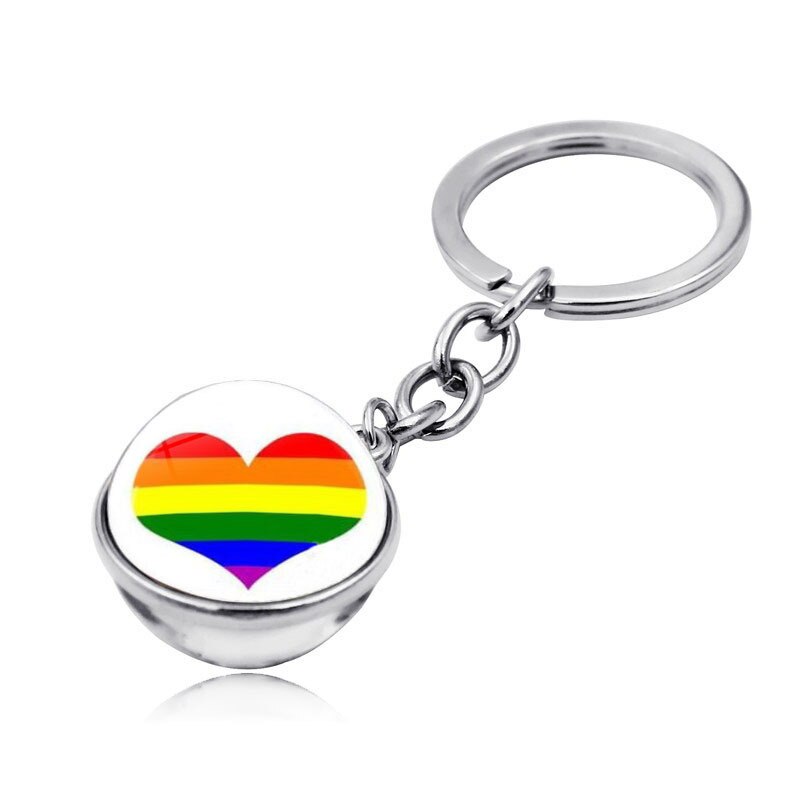 LGBT Rainbow Gender Symbol Pride Slogan Keychain Gifts