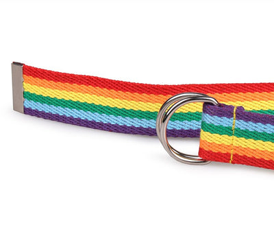 LGBT Pride Six-color Rainbow Belt Strong And Durable Canvas Double Loop Belt Valentine's Day Gift