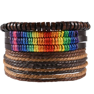 LGBT Rainbow Pride Colorful Braided Bracelets Valentine's Day Gift