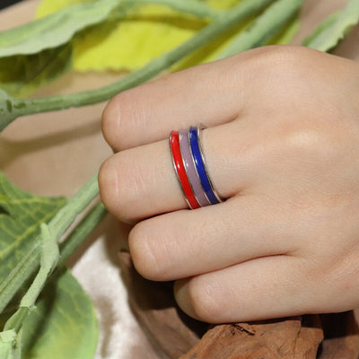 LGBT Rainbow Pride Bisexual Ring Valentine's Day Gift.