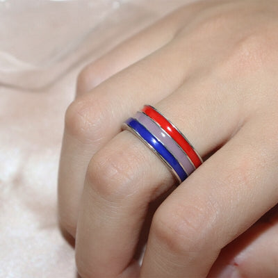 LGBT Rainbow Pride Bisexual Ring Valentine's Day Gift.