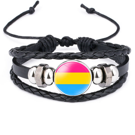 LGBT Rainbow Pride Bracelet With Identity Charm