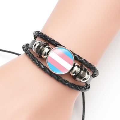 LGBT Rainbow Pride Bracelet With Identity Charm