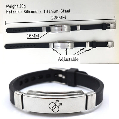 LGBT Pride Silicon Stainless Steel Bracelet Gender Symbol Bracelet