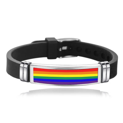 LGBT Pride Silicon Stainless Steel Bracelet Gender Symbol Bracelet