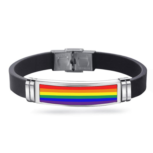LGBT Pride Silicon Stainless Steel Bracelet Gender Symbol Bracelet