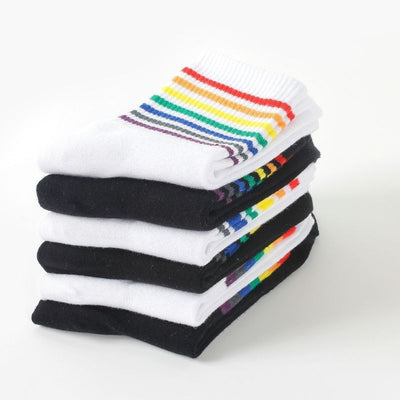 LGBT Pride Rainbow Strip Socks All-match Style Sockings