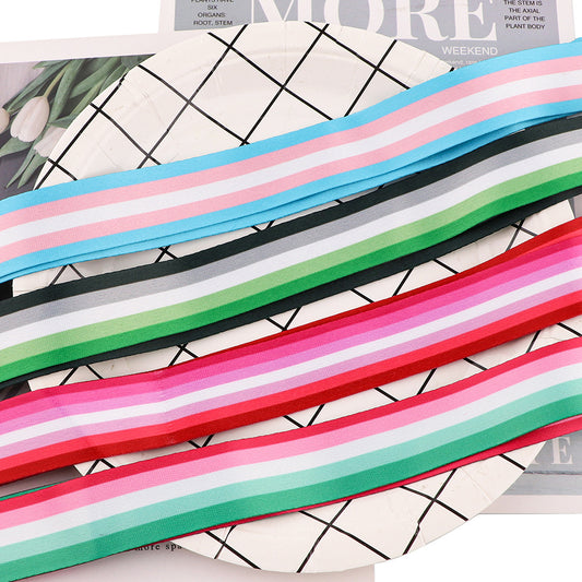 LGBT Rainbow Phone Cord Anti-fall Polyester Webbing Accessories For Work ID Badge Camera
