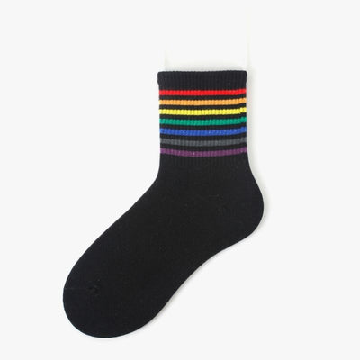 LGBT Pride Rainbow Strip Socks All-match Style Sockings