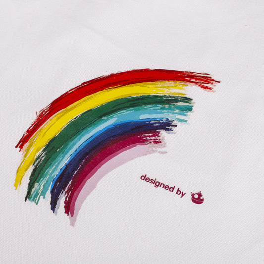 LGBT Rainbow Striped Printed Canvas Bag Shoulder Shopping Bag