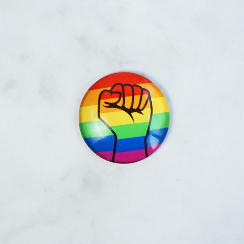 LGBT Rainbow Pride Label Glass Magnetic Fridge Sticker Event Gift