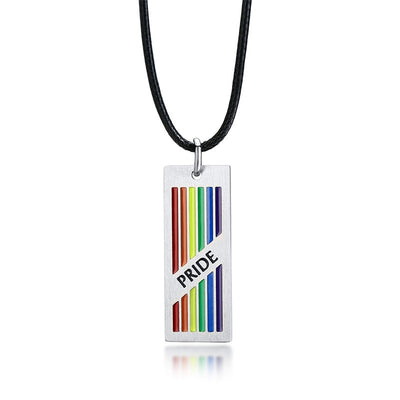 Pride Rainbow Women Men Necklaces Stainless Steel Pendant LGBT Lesbian Gay Female Jewelry Accessories Pansexual