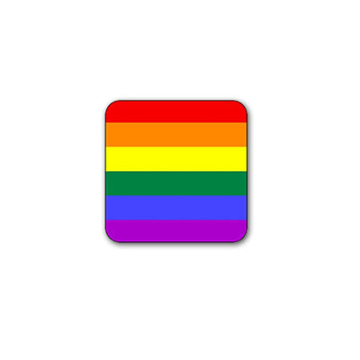 LGBT Rainbow Pride Badge Cute Square Pin