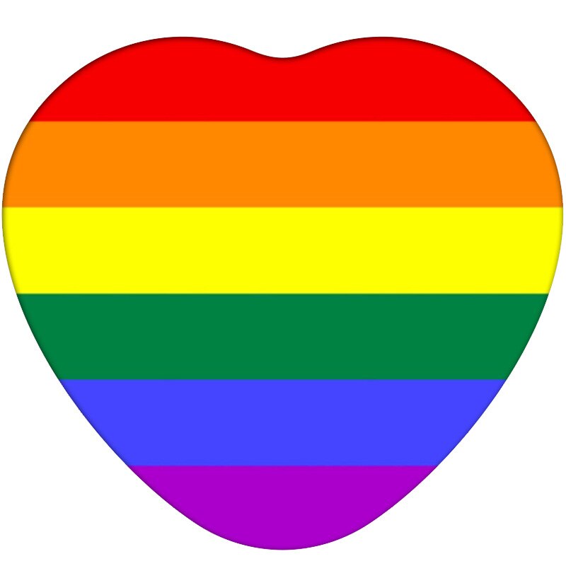LGBT Rainbow Pride Badge Lapel Heart Cute Pins