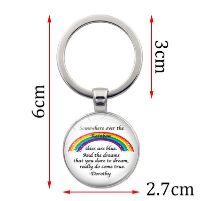 LGBT Rainbow Love Key Chains Portable Key Rings Holiday Gift
