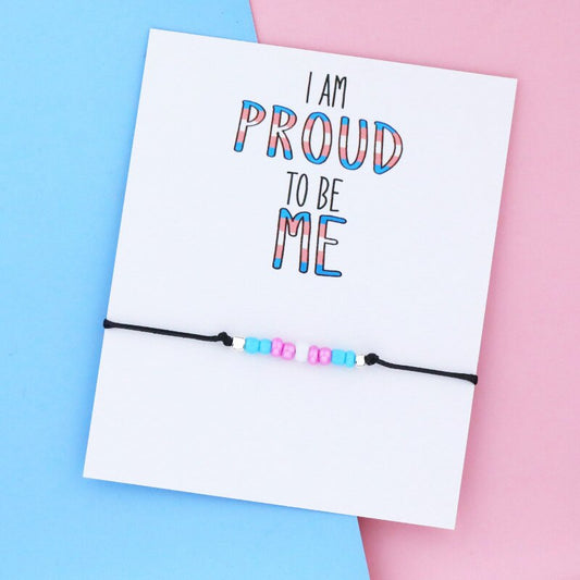 Transgender Pride Beads Bracelet LGBT Transgender Gift