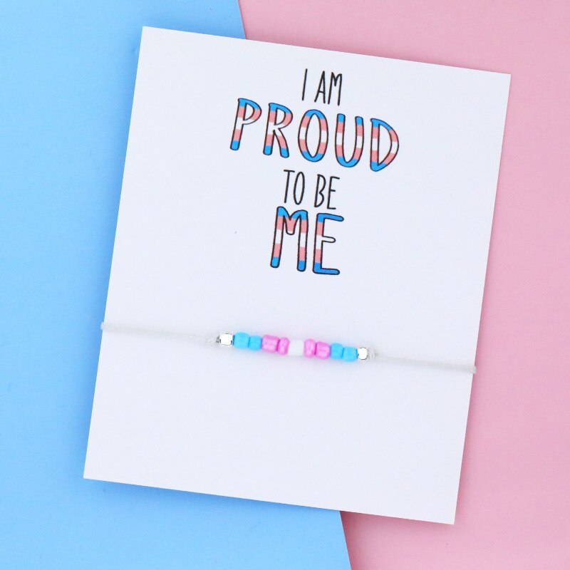 Transgender Pride Beads Bracelet LGBT Transgender Gift