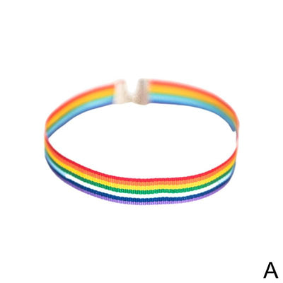 LGBT Rainbow Pride Rainbow Stripe Choker