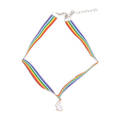LGBT Rainbow Pride Rainbow Stripe Choker