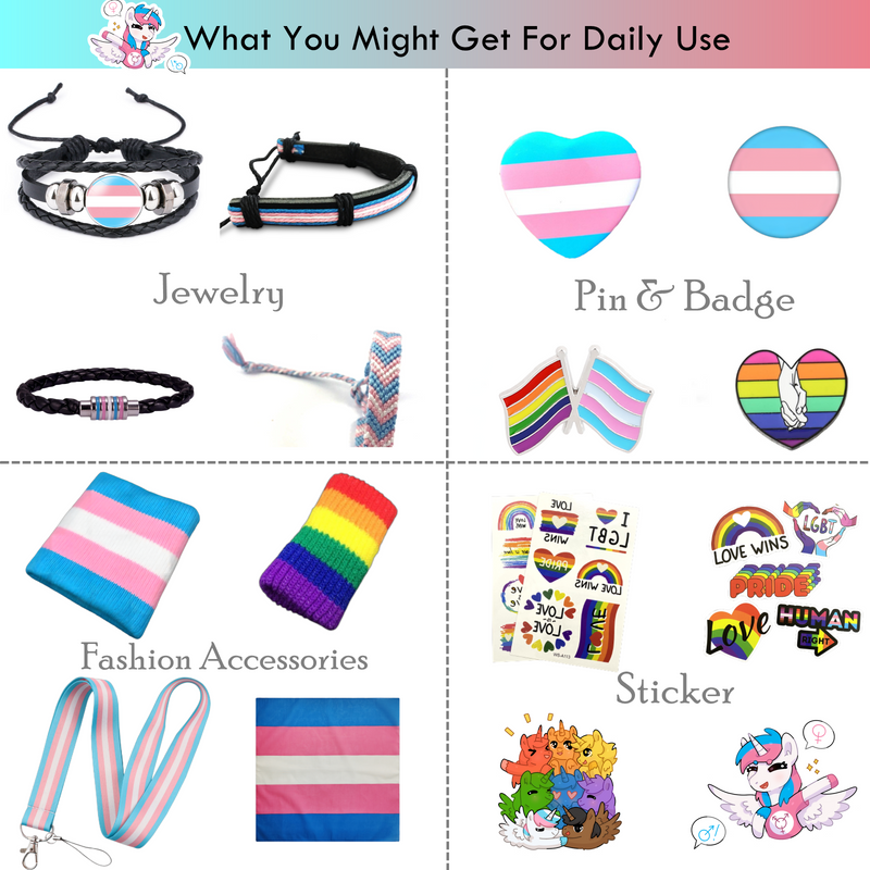 Pride 2022 Up to 18 pcs Transgender Pride Mystery Bags
